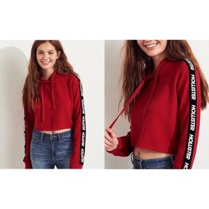 Hollister Red Cropped Pullover